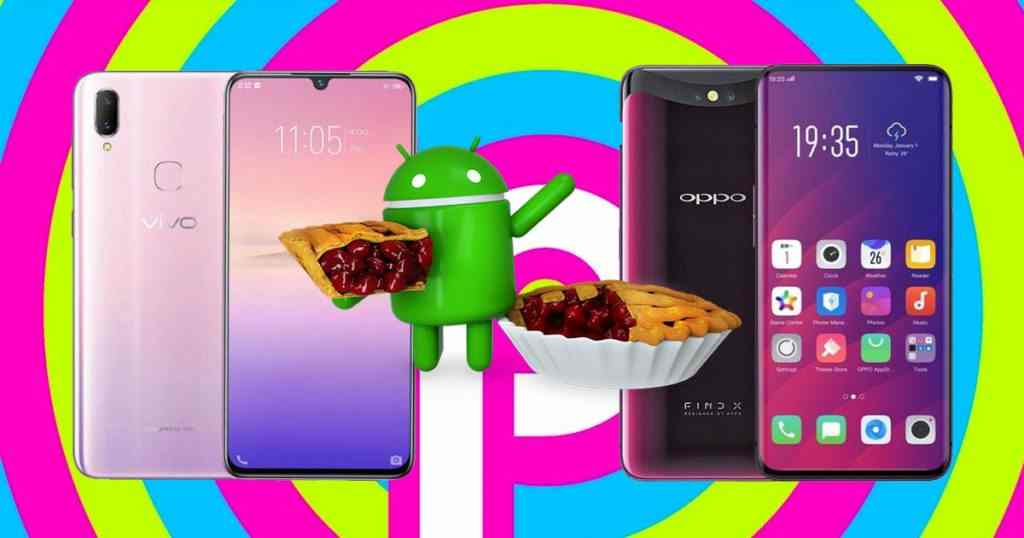 Android Pie with Vivo V11i and Oppo Find X 1024x538