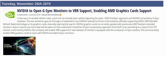 NVIDIA GeSync module monitors will also support AMD graphics cards