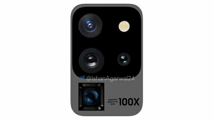 Samsung Galaxy S20 Ultra 5G camera image exposure: periscope camera + 100x zoom
