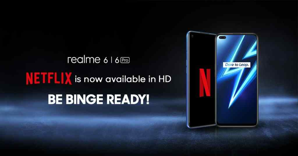 realme 6 can now watch Netflix in HD in the latest update patch